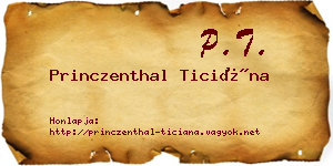 Princzenthal Ticiána névjegykártya